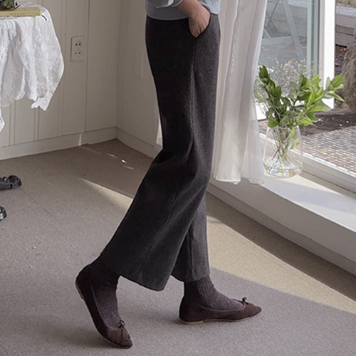 Classic houndstooth check pattern beaded detail regular slacks [size: S, M, L]