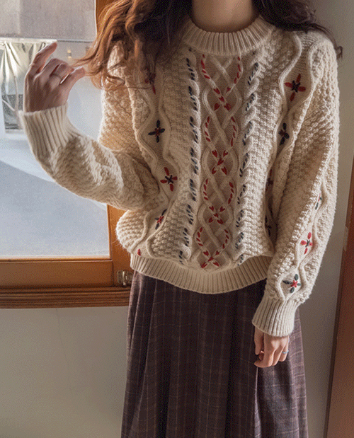 Berryton Thick Overfit Twiddle Knit [size: F (55-66)]