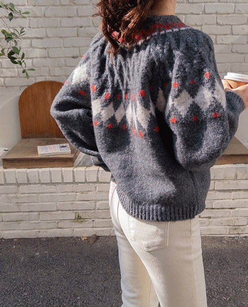 [Wool Contains] Elin Cozy Nordic Patterns Knit [size: F(55~66)]