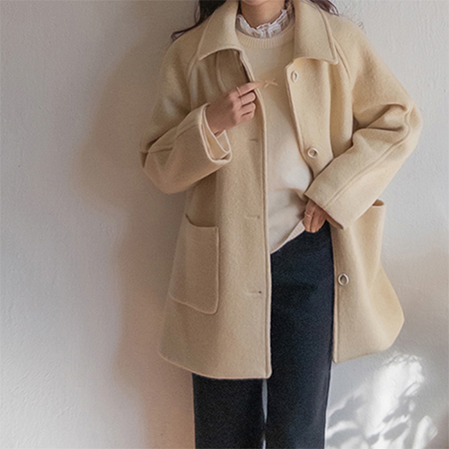 Lunend Pretty Mood Full Cozy Highneck Half Coat [size: F (55-66)]