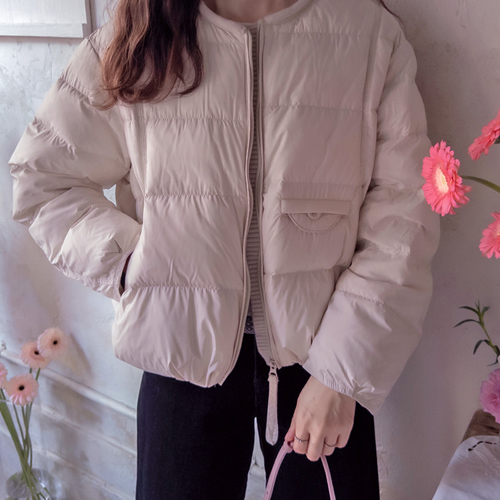 Press Neck Dol Dol Knit Duck Down Light and Cozy Warm Padding [size: F (55~66)]