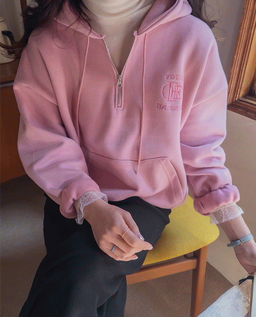 [napping lining] Montblin Lovely Half Zip-Up Hoodie [size: F (55-66)]