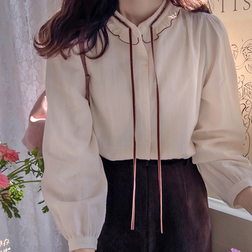 Gnas lovely velvet strap napping blouse [size: F (55~66)]