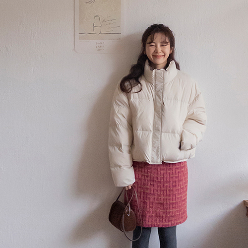 [Goose down 100%] Heylin Daily Kuankku Color Block Goose Down Padding [size: F (55-66)]