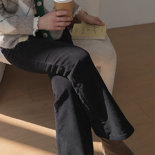 [Navy Color][Super Span][Straight Fit][LABEL] Corduroy Straight Pants with a Warmth Only I Know [size: S, M, L]