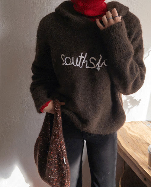 Berini Lettering Wool Knit Hood [size: F (55-66)]