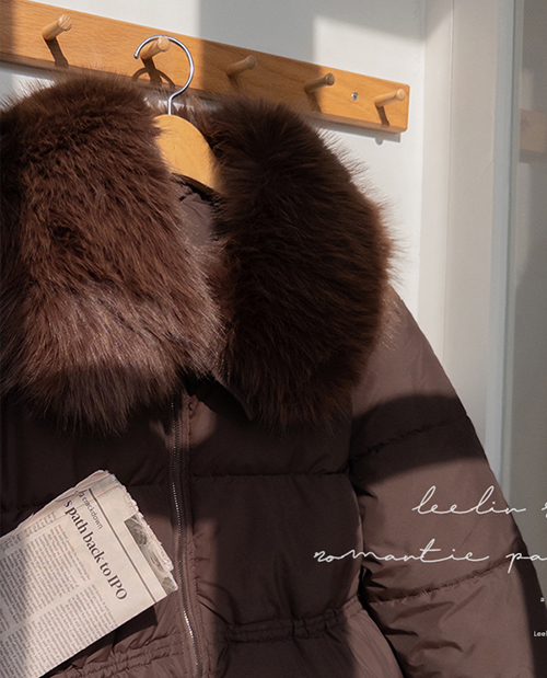 Obene Rich Fur Collar Short Padding Jumper [size: F (55-66)]