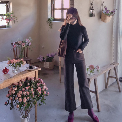 Heat Touch Gimotasum Softness Pan Slim Straight Fit Pants [size: S, M, L]