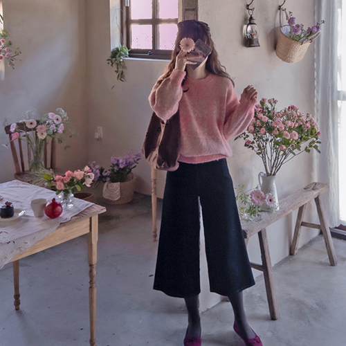 Snow Flower Warmth Loose Fit Daily Knit [size: F(55~66)]