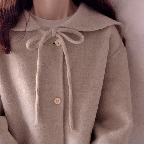 Seasonal Wool Lovely Collar Warm Thick Handmade Coat [size: F(55~66)]