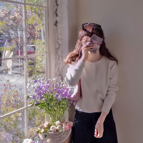 Juliende lovely Race wave-cut warm cardigan [size: F(55~66)]