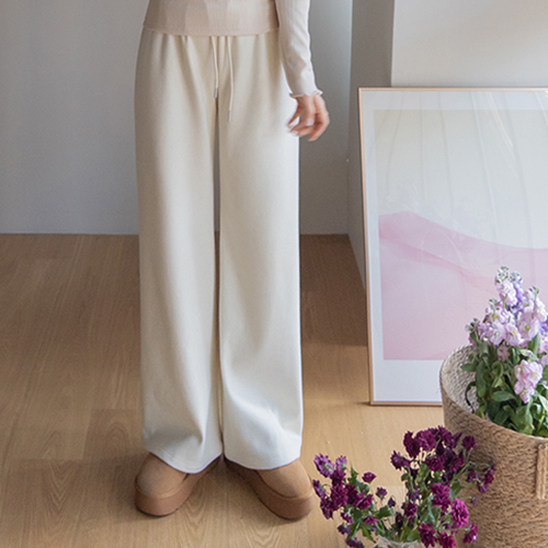 [New Arrival Special Price 6,000 Won Discount] <FONT color=#5a3954>MADE LIN</font> Cree Warm Fleece Banding Pants [size: F (55-66)]