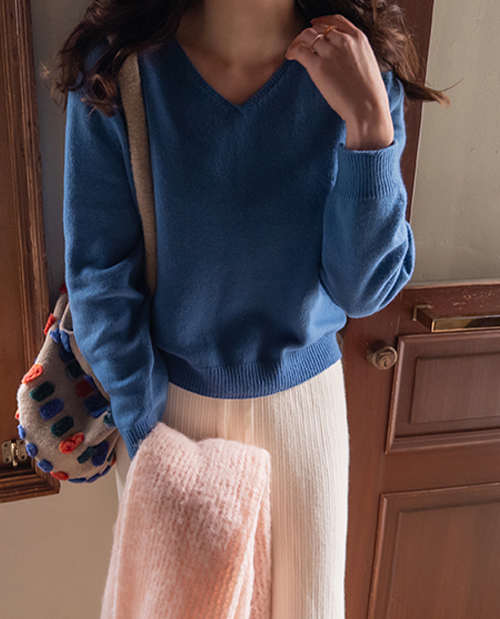 Mardel V-neck Wool knit [size:F(55~66)]