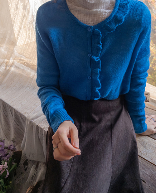 Robne lovely wave frill cardigan [size: F(55~66)]