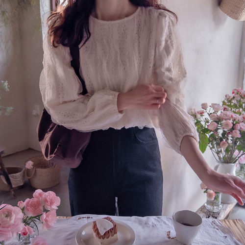 Grand Prix lovely three-dimensional Race elegant fit Blouse [size: F(55~66)]