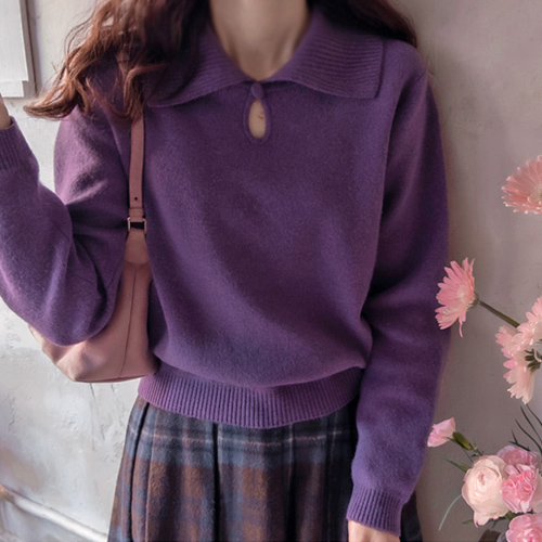 Beniard Elegant Collar Stretchy Soft Knit [size: F(55~66)]