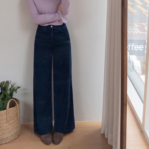 [Jjotjon Span] [Body Shape Correction] Layton Fleece Wide Bootcut Denim Pants [size: S, M, L]