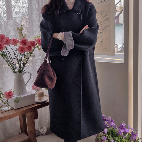 Winter Wool Luxury Double-button Handmade Flexible Coat [size: F (55~66)]