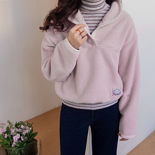 [New Arrival Special Price 6,000 Won Discount] <FONT color=#5a3954>MADE LIN</font> Foden Racecara Fleece Anorak [size: F (55-66)]