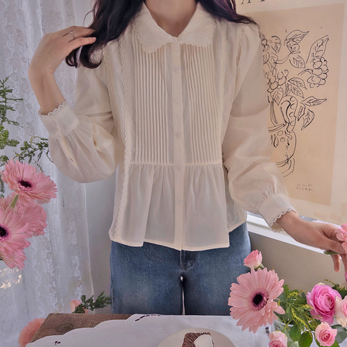 Kinroger Lovely Cara Race Season Pintuck Blouse [size: F (55~66)]