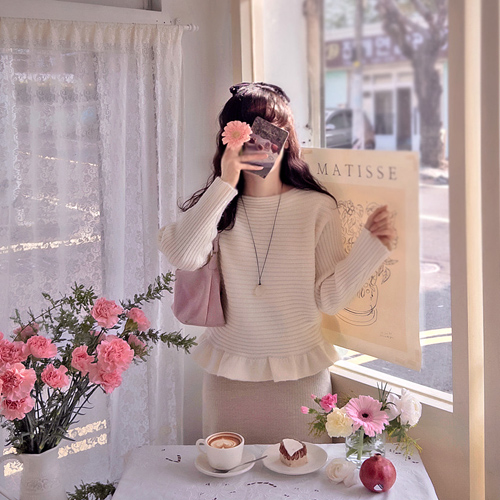 [LABEL] Roy Pattern Lovely Bottom Freel Softness Knit [size: F(55~66)]