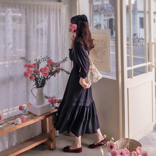 New Friend Neck Ribbon Flexible Banding Lovely Cancan One-Piece [size: F (55~66)]