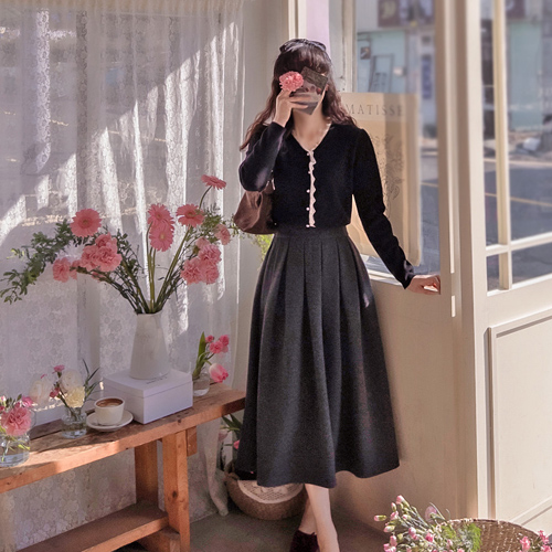 Jane Ribbon Detachable Lovely Race Soft Cardigan [size: F (55~66)]