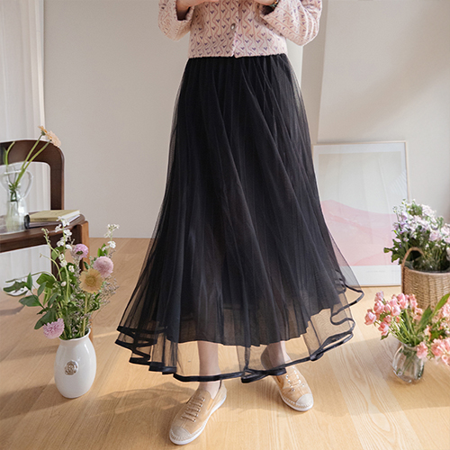 [LABEL] Anyven Sharala lovely feminine double-sided sha skirt [size: F (55-66)]