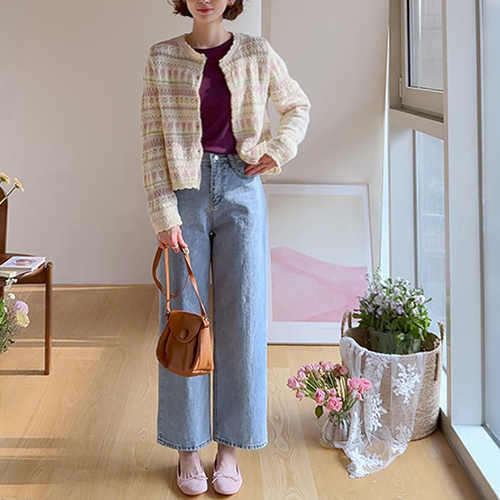 Mudin Lovely Mood Flower Cardigan [size: F(55~66)]