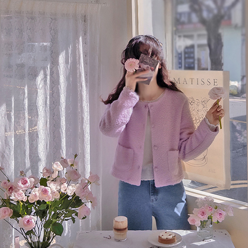 Diver Spring Pastel Round Button Sophisticated Jacket [size: F(55~66)]