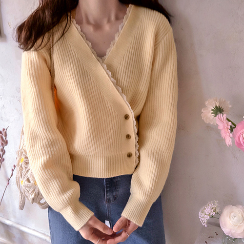 Stella Bean Wave Lace Spring Wrap Knit [size: F(55~66)]