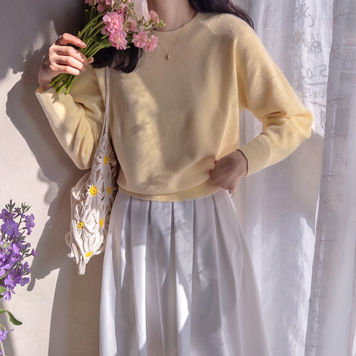 Emma Watson Spring Love Whole Garment Soft Cashmere Knit [size: F (55~66)]