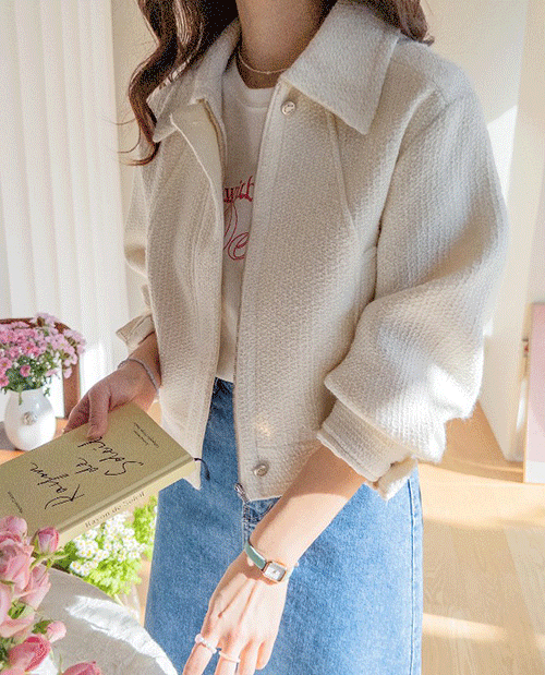 Moan Luxurious Tweed Blue Jacket [size: F (55~66)]