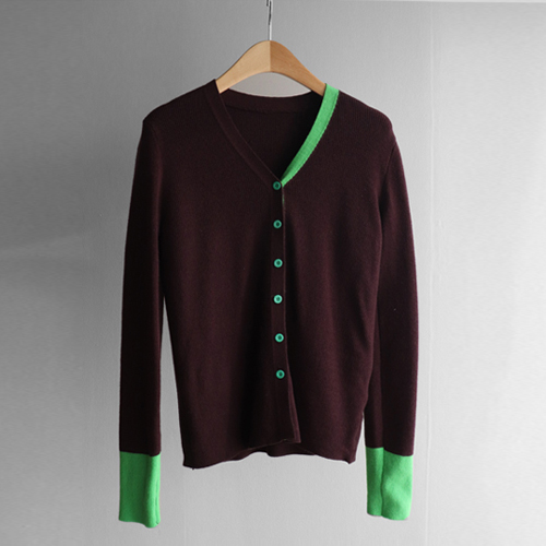 [Sample Sale] Sleeveless Color Block Cardigan