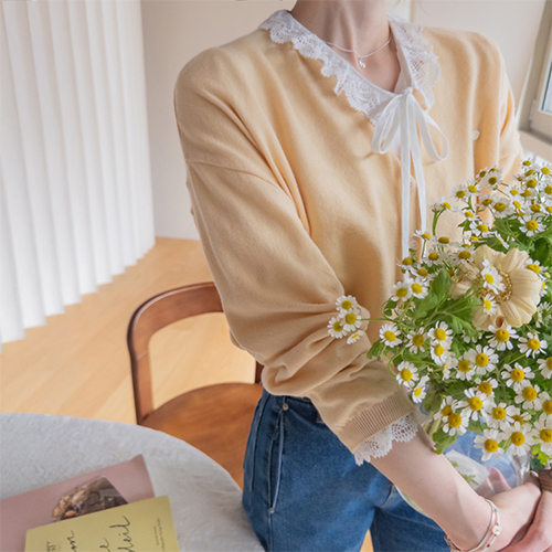 Teizen Silver Color Basic Cardigan [size: F (55-66)]