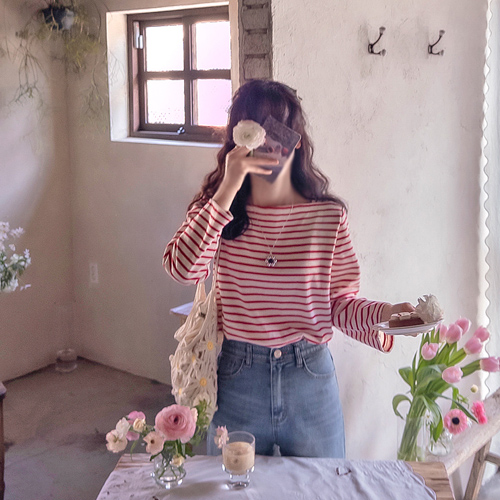 Let's Me Spring Dan-ga-ra, refreshing and easy to coordinate Tee [size: F (55~66)]