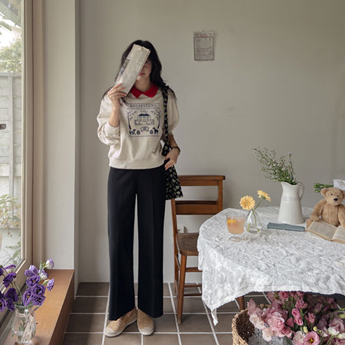 [Best Special Price 6,000 Won Discount] <FONT color=#5a3954>MADE LIN</font> Crazy Comfortable Regular Semi-Wide Banding Slacks [size: S, M, L, XL]