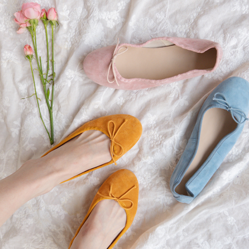 Balletcore Sheepskin Flat Shoes