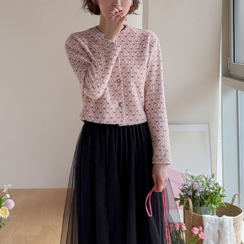 [Best Special Price: 5,000 Won Discount] <FONT color=#5a3954>MADE LIN Urban Heartwave Cardigan</font> [size: F (55-66)]