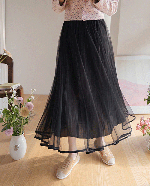 [LABEL] Anyven Sharala lovely feminine double-sided sha skirt [size: F (55-66)]