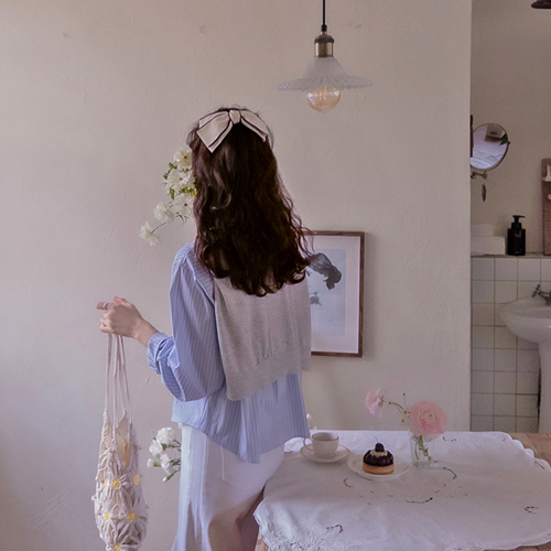 Brodme SpringST Shirt & Knit Shawl Sophistication Set [size: F(55~66)]