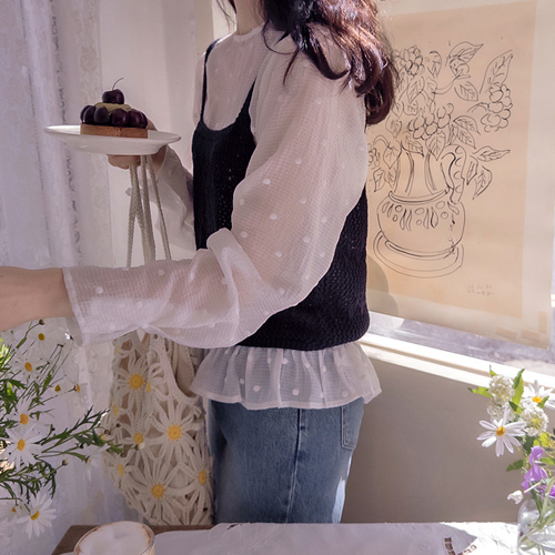 Margaret Bom Dot Lovely Bustier Blouse Set [size: F(55~66)]