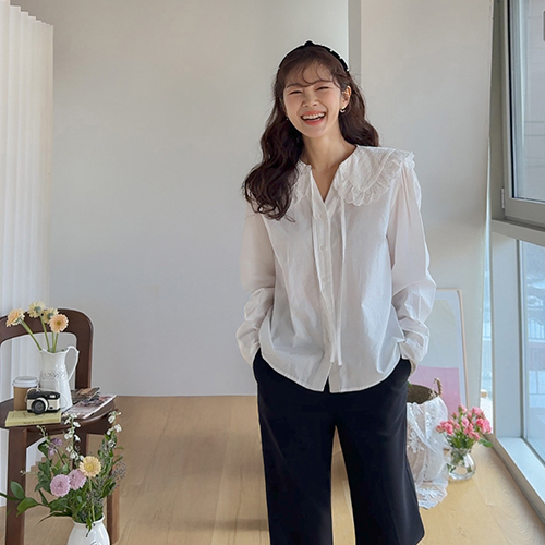 Sheldon Face Disappearance Lovely Big Collar Blouse [size: F(55~66)]