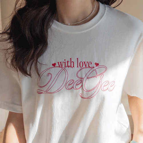 [LABEL] Emotional Lettering We Love Printing Basic Fit Short Sleeves T-shirt [size: F(55~66)]