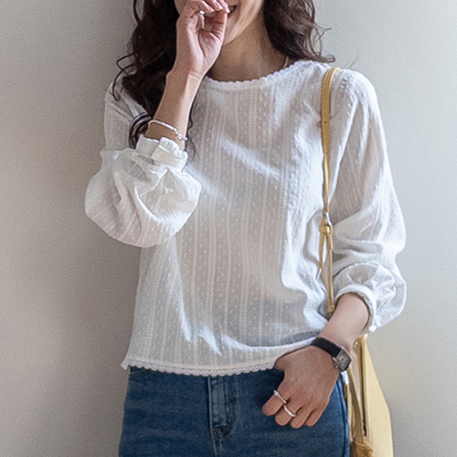 [New Arrival Special Price 5,000 Won Discount] MADE LIN IFN Teeny Lace Blouse [size: F (55~66)]