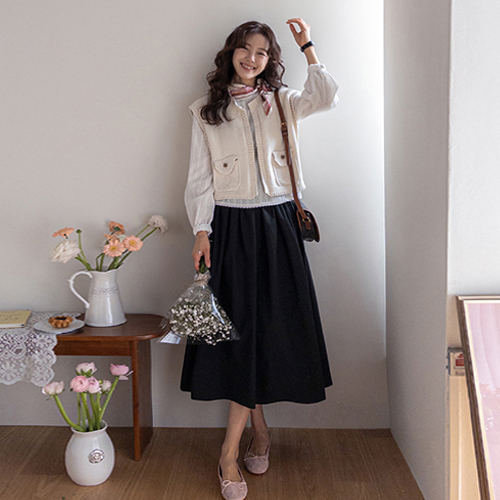 New Indian Flare One-Piece Dress with a Rich Spread [size: F(55~66)]