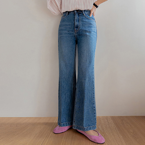 Frizz Leggings Semi Boot Cut Denim Pants [size:S,M,L]