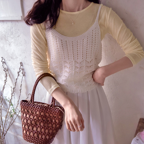 Annroiker Spring Perforated Lovely Bustier with Great Styling [size:F(55~66)]