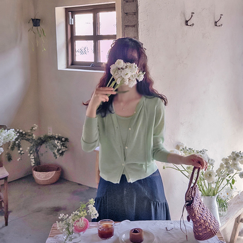 Season Pastel Soft Viscose Layered Knit Hood [size:F(55~66)]