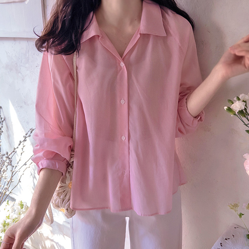 Meian Bomtencel Stripe Flexible Blouse [size:F(55~66)]